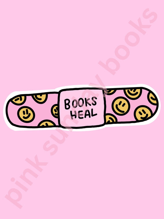 Books Heal Band-aid / sticker